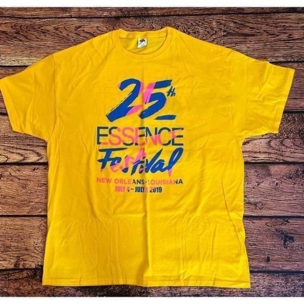 ESSENCE FESTIVAL NEW ORLEANS 25TH ANNIVERSARY T SHIRT MISSY ELLIOTT MARY J BLIGE